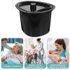 Healeved Plastic Chamber Pot Urine Pot with Lid Bedpan for Elderly Portable Potty for Adults 5l Black view 3
