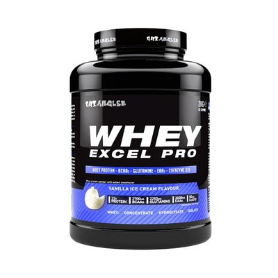 Out Angled Whey Protein Powder, Whey Excel Pro, Vanilla Ice Cream Flavour 2kg, High Protein with Whey Protein Isolate for Muscle Recovery