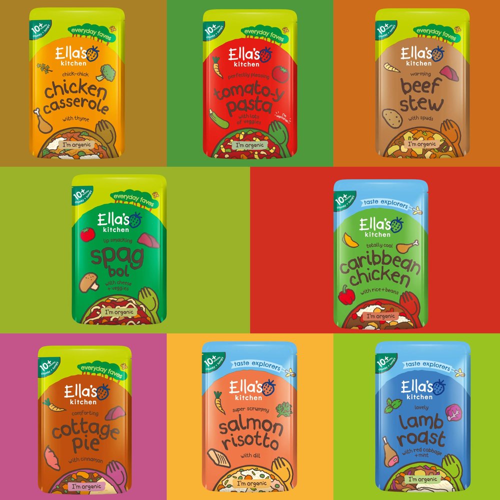 Ella's Kitchen Mixed Case Selections Stage 3 Organic Baby Food From 10+ Months (8x190g)