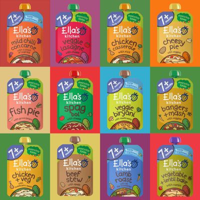 Ella's Kitchen Mixed Case Selections Stage 2 Organic Baby Food From 7+ Months (12x130g)