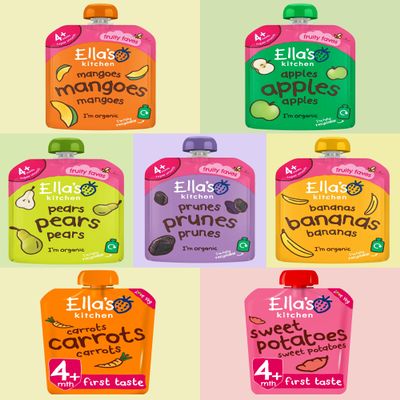 Ella's Kitchen First Tastes Mixed Case Selection Organic Baby Food from 4 month (7x70g)