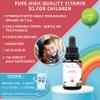 Baby Vitamin D Drops for Newborn, Kids, Toddler, & Children | 200 Servings | 30ml Vitamin D3 Immunity Supplement 0-11 Years | Sugar Free & Unflavoured | UK Made Vegetarian Liquid view 4