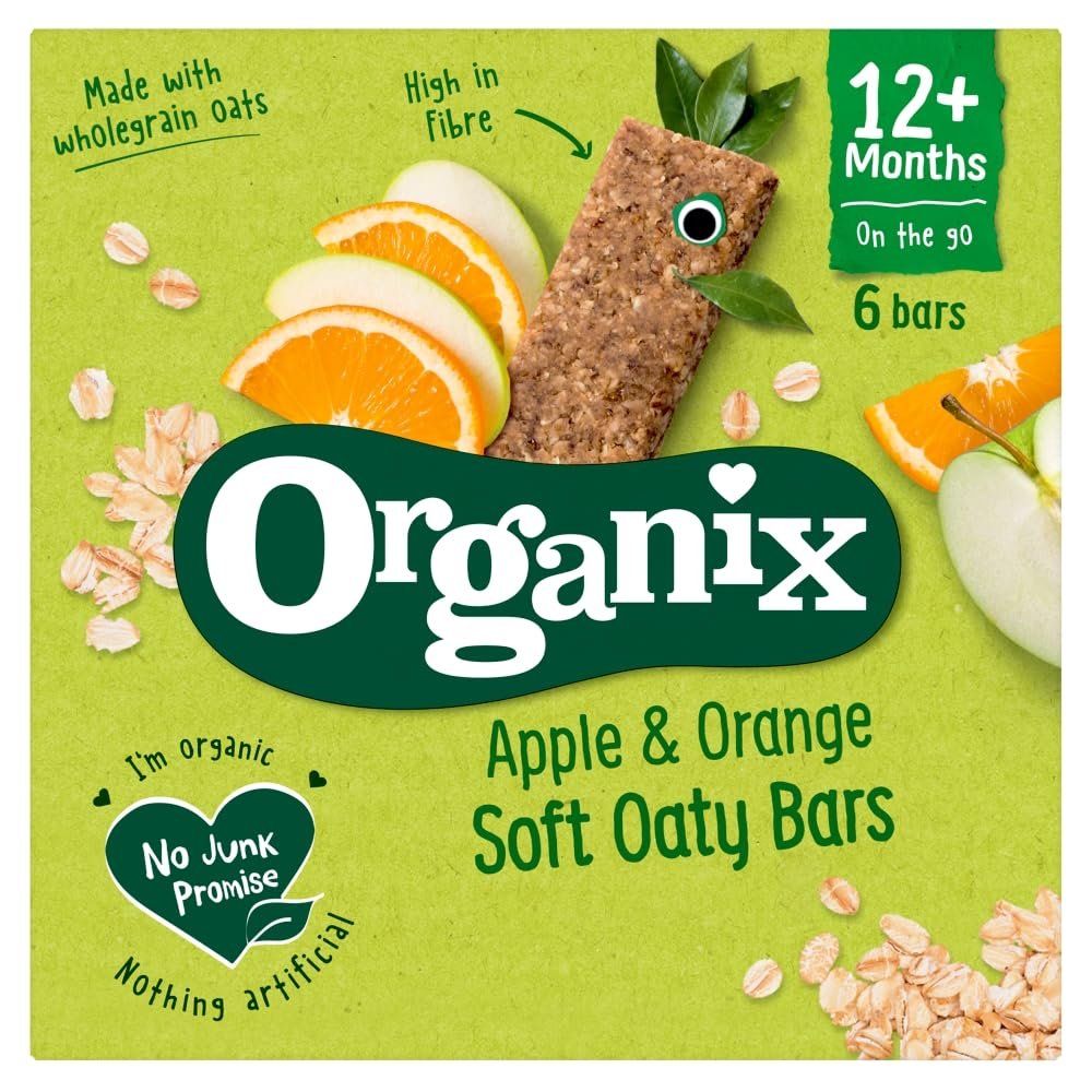 Organix Apple & Orange Soft Oaty Bars 138g, 138 count (Pack of 1)