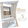 POPETPOP Bathroom Soap Dish Soap Container Holder Drainage for Bathroom Sink Wall Mounted view 3