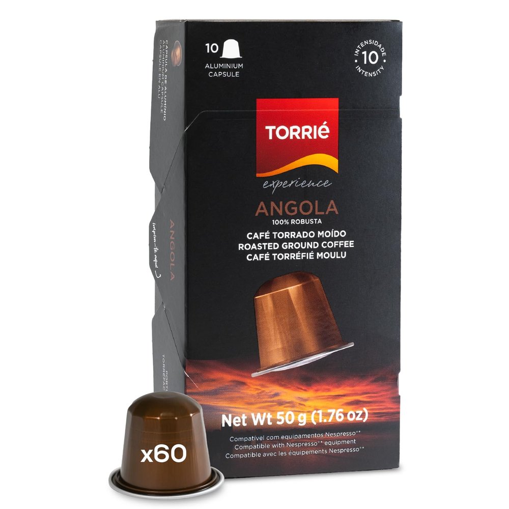 Torri Coffee Pods Compatible with Nespresso Original Machines | Aluminium Capsules | Angola (60 pods)