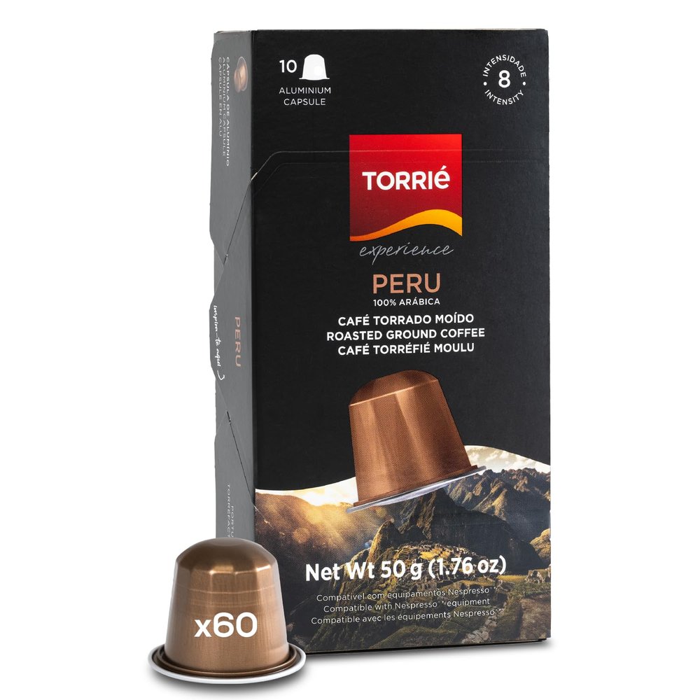 Torri Coffee Pods Compatible with Nespresso Original Machines | Aluminium Capsules | Peru (60 pods)
