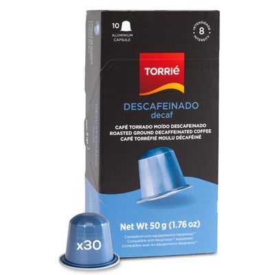 Torri Coffee Pods Compatible with Nespresso Original Machines | Aluminium Capsules | Decaf (30 pods)