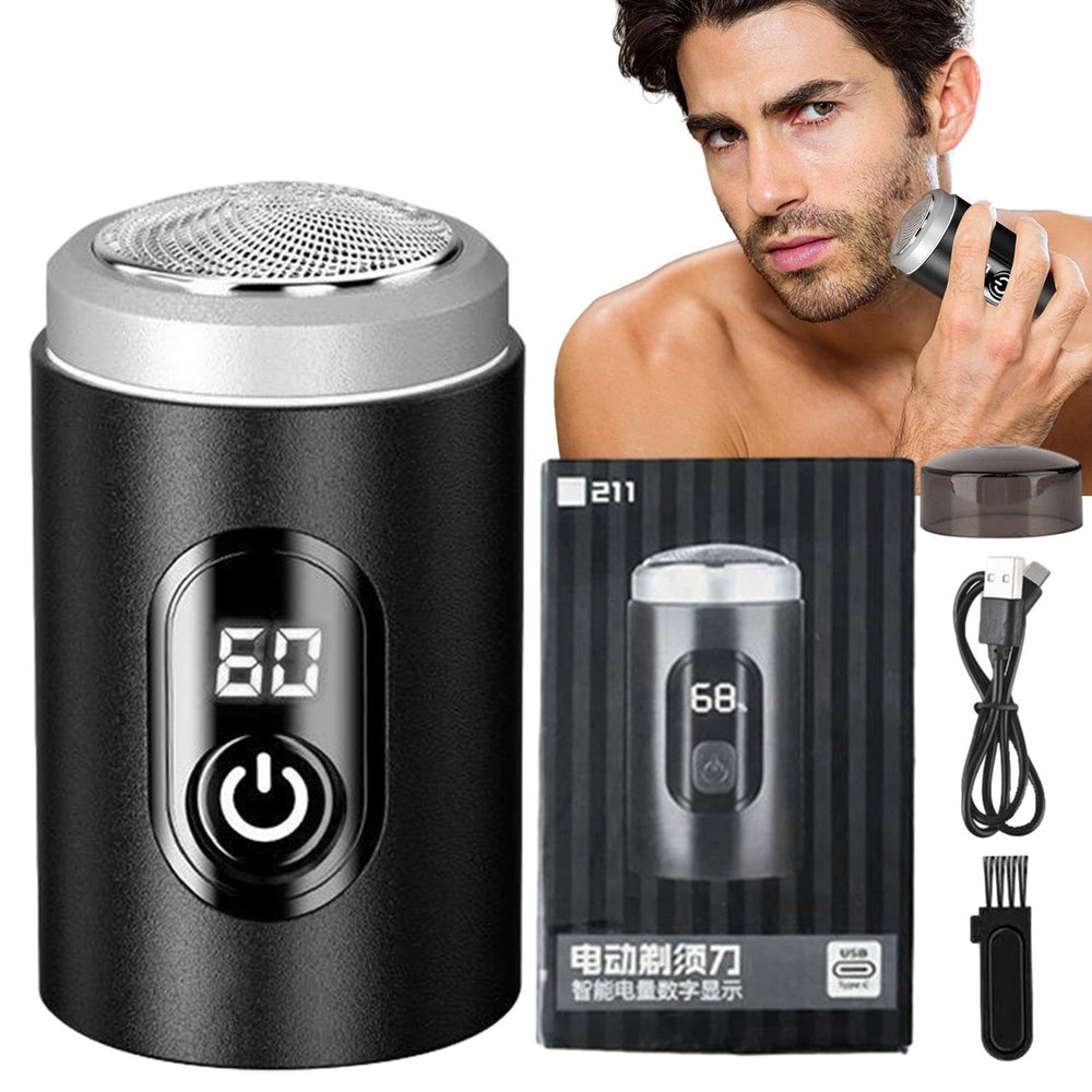 Wet and Dry Men, Rechargeable Electric with Detachable Head, Men Travel for Face Cleaning for Offices, Air Traveling, Business Trips, Camping, Cars