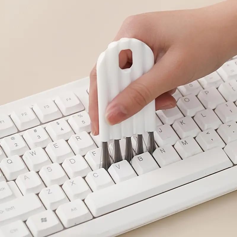 1pc Keyboard Cleaning Brush - Bendable Cup Cover Groove Gap Brush - Soft Bristles For Computer, Office & Household Cleaning