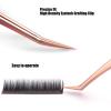 Eyelash Grafting Tweezers Set, Stainless Steel False Eyelash Grafting Tweezers Clips Portable Eyelash Brush Tool Kit Lash Tweezers Set for Lash Application and Removal view 3
