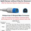 skmeditec SpO2 Sensor Compatible with PHPhilips MP20, MP30 Direct Spo2 Cable with Nellcor Oxismart SpO2 Technology, 9.8FT Large Clip Probe with 8 Pins Connector, Replacement Cord For M1196A view 2