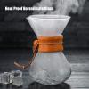 Pour Over Coffee Maker,14oz Paperless Glass Carafe,with Stainless Steel Filter,Reusable Glass Coffee Pot,Manual Coffee Dripper Brewer Hand Drip with Wood Sleeve view 2