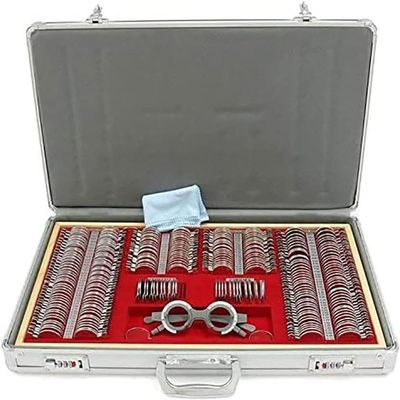 Danive 266 Piece Optometry Trial Kit Box, Eye Frame Optical Trial Kit Text Optician For Vision Test, Metal Frame Aluminum Box