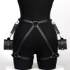 Adjustable Wrist Thigh Restraint Ropes, Portable Games Toys for Couples Restraints Unisex (Black) view 1
