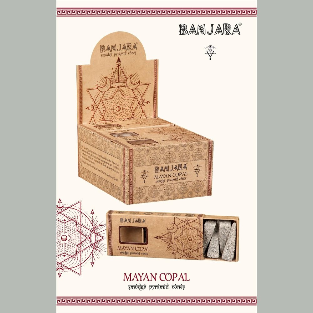 Banjara Mayan Copal Pyramid Cones, 3 x packs of 10 Cones