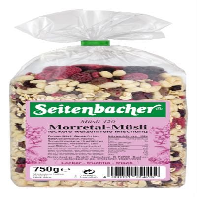 Seitenbacher Morretal Muesli I Whole Grain Cereals I No Added Sugar I No Added Fat I Many Berries I Wheat Free (3 x 750 g)