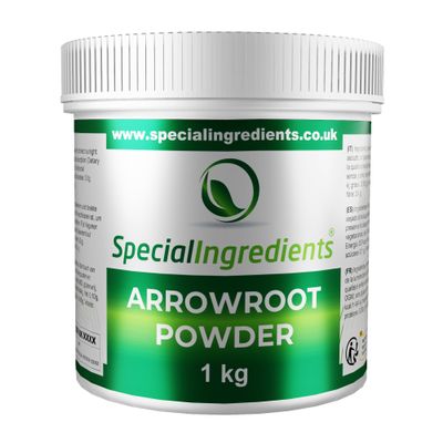 Arrowroot Powder 1kg Premium Quality Vegan, Non-GMO, Gluten Free, Non-Irradiated - Recyclable Container