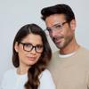 OPULIZE KOI Reading Glasses 4 Pack - Large Rectangular Frame - Black-Blue-Grey-Clear - Mens Womens- Spring Hinges - RRRR50-137C - +3.50 view 3