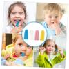GOOHOCHY 4pcs Infant Toddler Oral Care Massager Silicone Finger Toothbrush Dual-Sided Tongue Cleaner Mixed Colours Teether Brush view 3