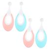 GOOHOCHY Infant Toothbrush Set 4pcs Soft Gentle Bristles Non-Slip Ergonomic Handle Deep Clean for Baby Gums and Teeth view 1