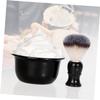 1 Set Beard Suit for Men Cleaning Brush Shave Brush and Bowl Mens Shaving Brush Men Shaving Kit Shaving Shave Kit Foam Bowl Two Piece Suit Suite Accessories Abs Man view 3