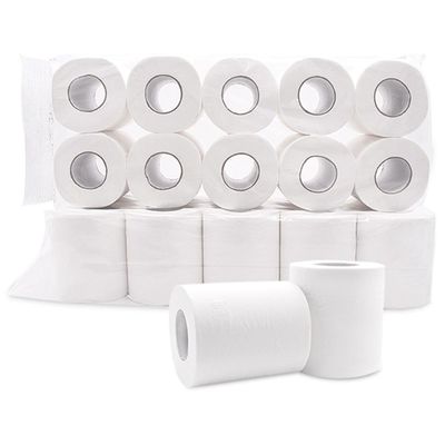 Mobestech 10 Rolls 100g 4-Layer Toilet Paper Small Roll No Fluorescent Dye Pure Wood Pulp Septic Tank Safe White