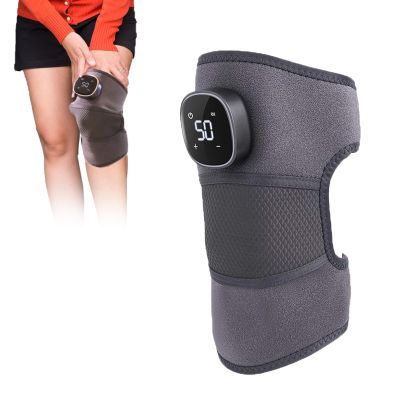 1PC Heated Knee Massager, 3 Vibration Modes 5 Heating Setting Hot Compress Therapy Brace Adjustable for Knee Shoulder Elbow Pain Relief, Promotes Blood Circulation