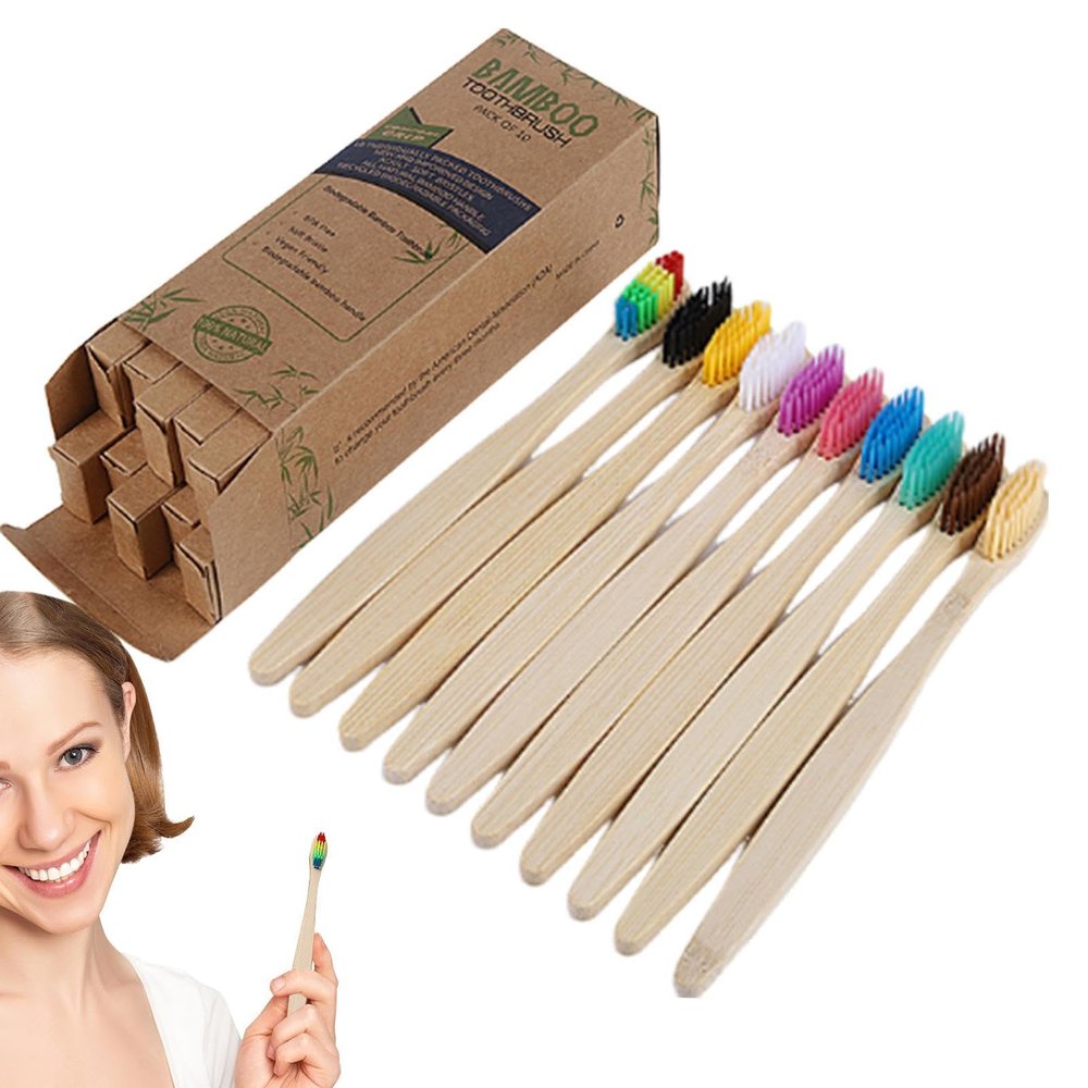 Bamboos Charcoal Tooth Brush | Soft Bristles Toothbrush | Soft Charcoal Infused Bristles Tooth Brush Travel Kit with Soft Bristles for Men and Women Zorq