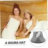 EXCEART Wool Felt Sauna Hat Sauna Cap for Men Women Water Absorption Travel-Friendly view 4