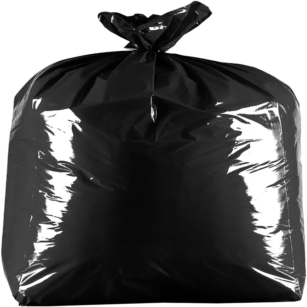 100 x Black 90L Heavy-Duty (40 Micron / 160 Gauge) 100% Recycled Alina Coloured Refuse Sack/Polythene Dustbin Liner/Plastic Bin Bag / 90 Litre Garbage Bag
