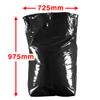 100 x Black 90L Heavy-Duty (40 Micron / 160 Gauge) 100% Recycled Alina Coloured Refuse Sack/Polythene Dustbin Liner/Plastic Bin Bag / 90 Litre Garbage Bag view 2
