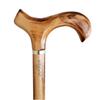 TAMAKA Gents Handcrafted Scorched Handle Wooden Derby Cane With Collar Walking Stick Mens Ladies - 94cm (37") view 3