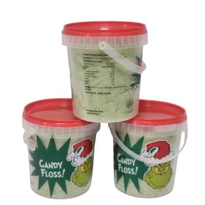Triple Pack Green Candy Floss Cups Fun Character Design Sweet Treat