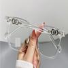 PARWANA Designer Anti Eye Strain Computer Readers Anti Blue Light Reading Glasses Oversized Flat Light Mirror Eyeglasses (Color : Transparent, Size : +250) view 2