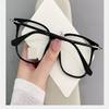 PARWANA Oversized Classic Oval Computer Reader Eyewear Anti Glare/Eyestrain Reading Glasses Anti Blue Light Flat Light Mirror (Color : Balck, Size : +250) view 2