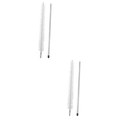 Mobestech 2pcs Washing Machine Cleaning Brush Stainless Steel Rod Long Handle for Dryer Vent Cleaning for Home Use