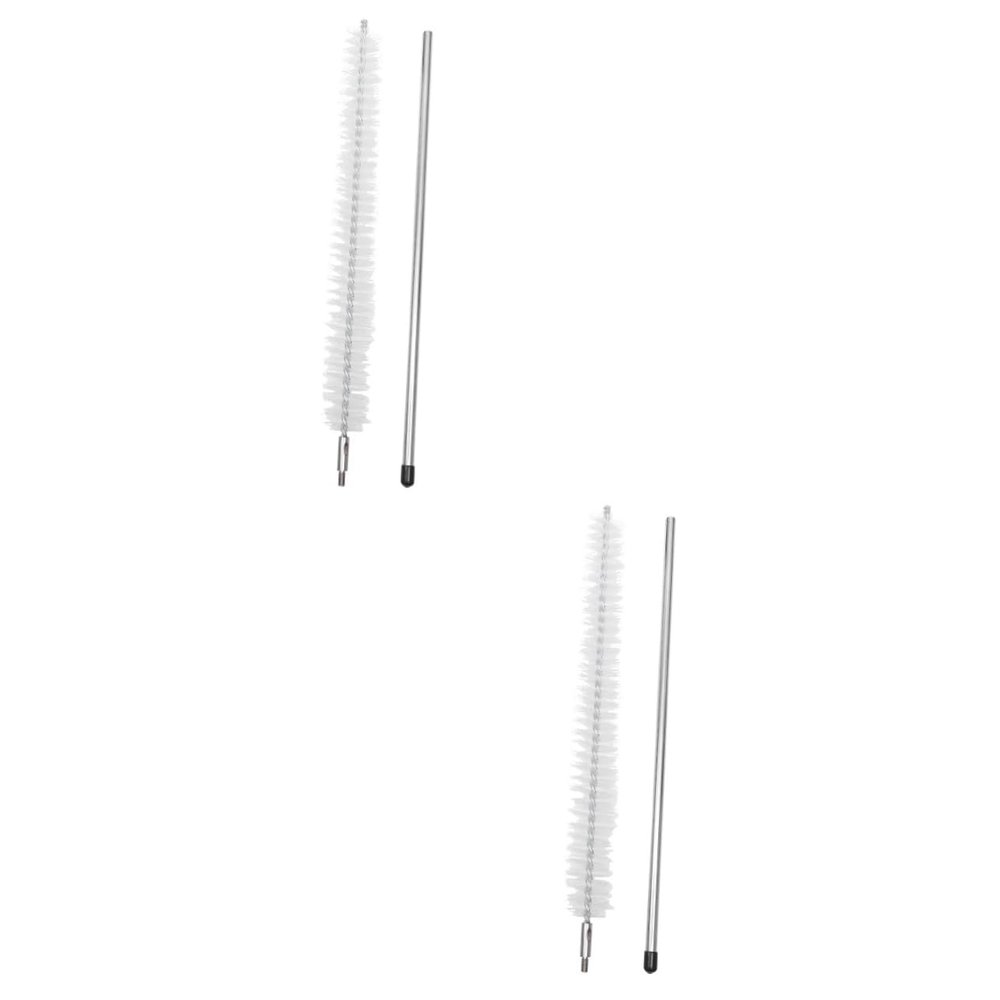 Mobestech 2pcs Washing Machine Cleaning Brush Stainless Steel Rod Long Handle for Dryer Vent Cleaning for Home Use