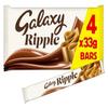 3 x Galaxy Ripple Chocolate Bars Multipack 4 x 33g Delicious Special For Easter Tasty And Twisty Treat Gift Hamper, Christmas,Birthday,Easter Gift Sold By Kidzbuzz