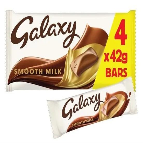 3 x Galaxy Smooth Milk Chocolate Snack Bars Multipack Vegetarian 4 x 42g Delicious Special For Easter Tasty And Twisty Treat Gift Hamper, Christmas,Birthday,Easter Gift Sold By Kidzbuzz