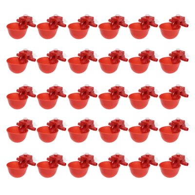 30pcs Automatic Chicken Water Cup Poultry Cup Waterer Drinker Chicken Waterer Cups Poultry Drinking Machine for Chicken Ducks Bird Quail