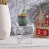 OSKOE Indoor Outdoor Metal Mini Flower Plants Pot Stand Rack Shelf for Balcony Desk 5.3 x 5.3 x 5.1 inches view 2