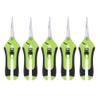 5PCS Professional Pruning Shear, Trimming Scissors- Straight Tip, Gardening Hand Pruner Pruning Shear Straight Stainless Steel Blades with Spring- Loaded Comfort Grip Handles view 2