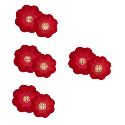8 Pcs Chinese Festive Fruit Plate Cake Tray Macrame Decor Chinese Decor Plastic Snack Tray Candy Display Tray Snack Platter Candy Plates Decorative Candy Plate Fruit Tray Cup Abs ( Color : Redx2pcs ,