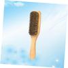 POPETPOP Men's Double-Sided Beard Styling Brush Boar Bristles Large Size Portable Wooden Handle Smoothing Detangling view 2