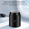 Beard Trimmer for Men, Mini Electric Beard Trimmer Rechargeable Portable Travel Pocket Beard Trimmer for Mustache Stubble Body Grooming Black (Vertical Stripe Style) view 4