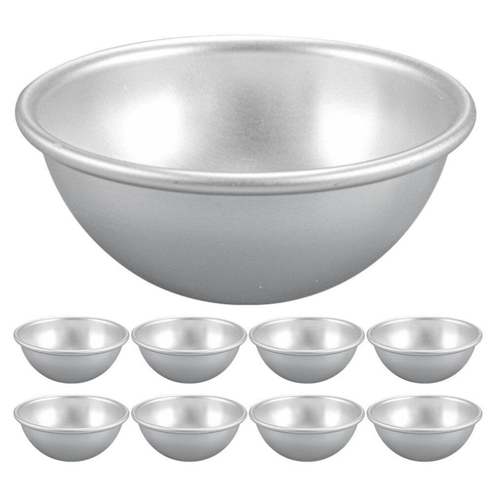 Happyyami 9pcs Multi-Function Tart Pan Half Sphere Baking Molds for Tarts Pies for Weddings Parties and Desserts Compact Lightweight Baking Supply