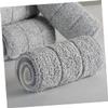 Mobestech 5pcs Mop Head Replacement Cloth 33x12cm Water Absorption Push Mop Cloth Floor Cleaning Tool Replacement Pads for Home Bathroom Grey view 2