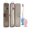 LOQJSS Toothbrush Case 2 Packs,Toothbrush Travel Case W/Toothbrush Head Cover,Portable Breathable Travel Toothbrush Holder for Traveling, Camping, Home, School, Business view 1