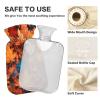 Fall Leaves Women Hot Water Bottle with Soft Velvet Cover Hot Water Bag for Pain Relief Hot and Cold Compress Body Bed Warmer 1L view 4