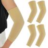 ASTER 2 Pair Arm Sleeves - Compression Sleeves for Lymphedema, Varicose Veins, Swelling, Injury & Sports (Beige) view 1